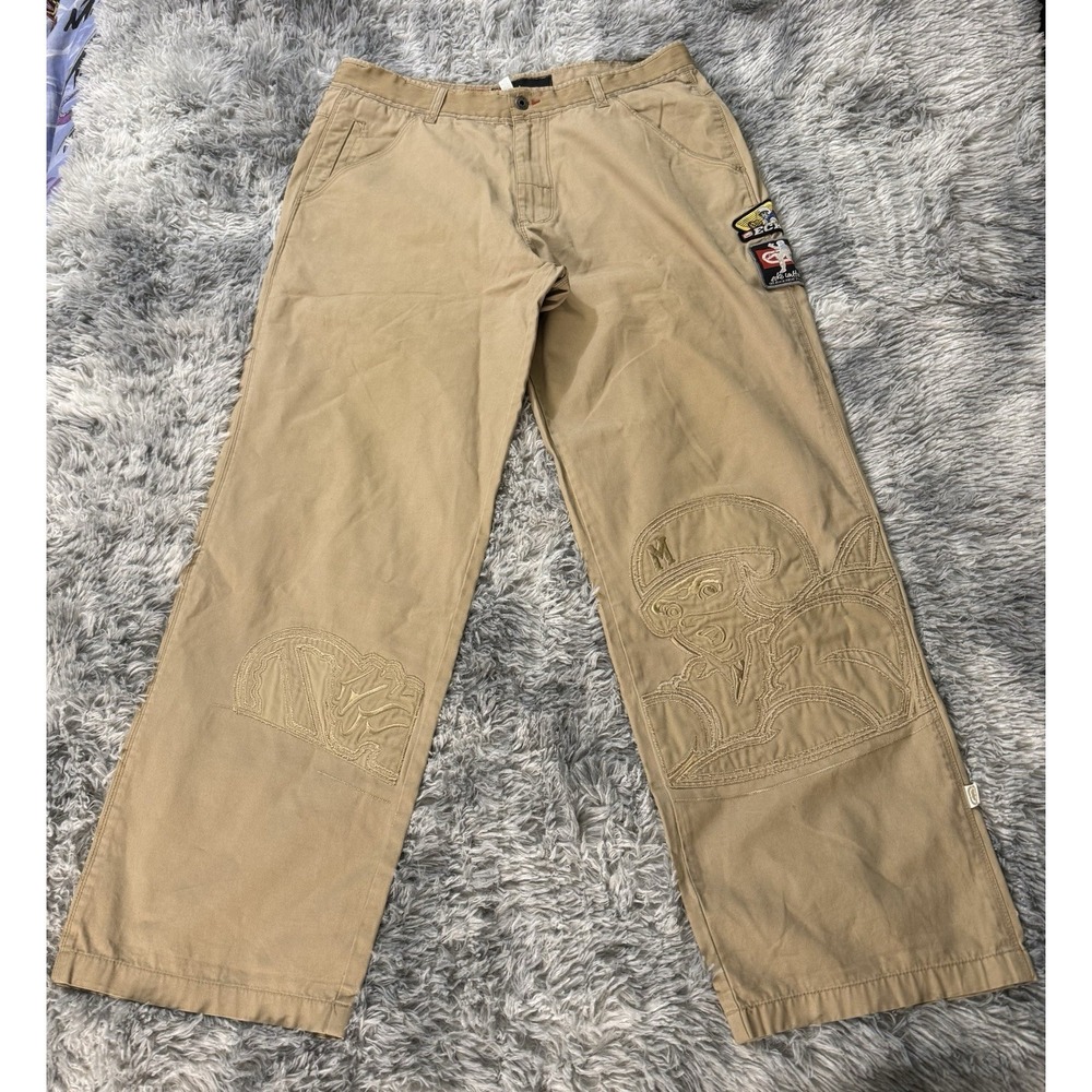 SPEED RACER Ecko UNLTD Pants EMBROIDERED RARE khaki , Men's 36x32